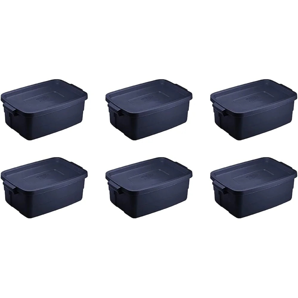 12 Pack 3 Gallon Stackable Storage Containers with Lids Durable Reusable Totes Organizing Home Garage Office Supplies