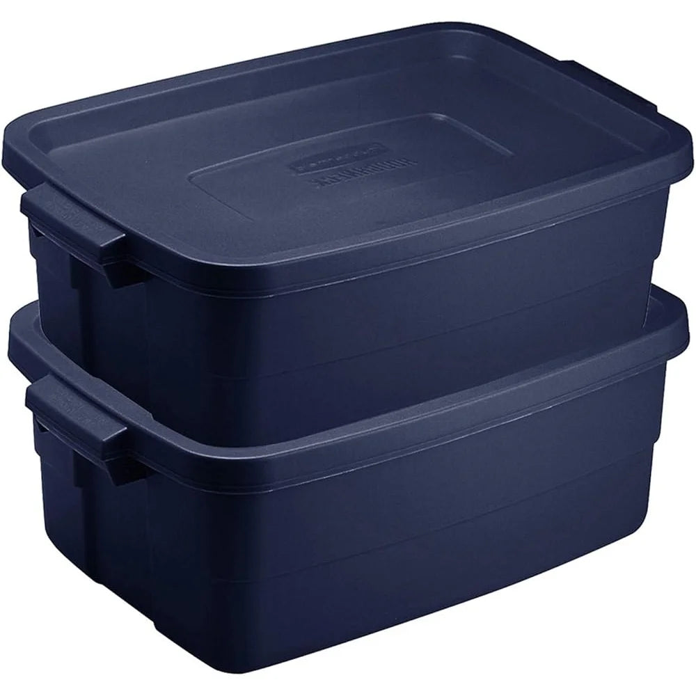 12 Pack 3 Gallon Stackable Storage Containers with Lids Durable Reusable Totes Organizing Home Garage Office Supplies