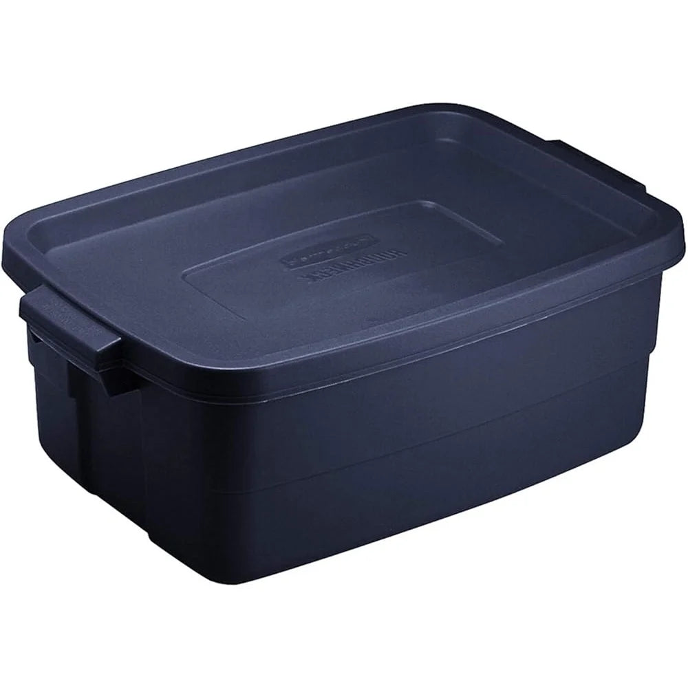 12 Pack 3 Gallon Stackable Storage Containers with Lids Durable Reusable Totes Organizing Home Garage Office Supplies